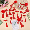 12 Pairs 12 Styles New Year's Day Theme Polyester Alligator Hair Clips PHAR-CA0001-007-5