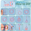 DIY Woven Net/Web with Feather Making Kits DIY-GA0008-81-3