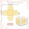 50Pcs Rose Flower Window Paper Candy Packaging Boxes CON-OC0001-78A-2
