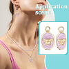10Pcs Brass Micro Pave Clear Cubic Zirconia Pendants ZIRC-BC0015-13-5