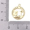 Brass Micro Pave Clear Cubic Zirconia Pendants FIND-B077-02G-12-3