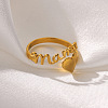 Mother's Day 201 Stainless Steel Cuff Open Rings WG9B31B-01-3