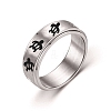 Rotating Titanium Steel Anxiety Relief Ring for Women Men PW-WG4928D-12-1