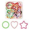 30Pcs 3 Style Spray Painted Iron Split Key Rings KEYC-LS0001-02-2