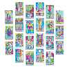 22Pcs 22 Style Printed Acrylic Pendants OACR-DC0001-22B-1