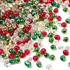 4 Colors Christmas 6/0 Transparent Fringe Glass Seed Beads SEED-X0058-11-1