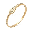 304 Stainless Steel Crystal Rhinestone Hinged Cuff Bangles SA-CBAB92B-20G-2