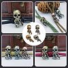 SUPERFINDINGS 2Pcs 2 Colors Brass European Beads KK-FH0004-59-6