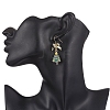 4 Pairs 4 Styles Christmas Theme Alloy Enamel Dangle Earrings EJEW-JE06562-3