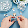 Square Transparent Acrylic Single Ring Display Stands LS-RDIS-WH0016-01A-3