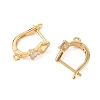 SHEGRACE Brass Micro Pave Cubic Zirconia Hoop Earring Findings XGRQ79327-932G-2