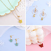 44Pcs 11 Colors Vintage Alloy Acrylic Charms PALLOY-TA0002-38-8