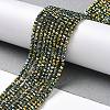 Electroplate Glass Beads Strands GLAA-H021-01A-FP05-3
