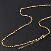 Brass Singapore Chains Necklaces for Women NJEW-D302-38G-3