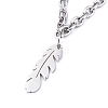 304 Stainless Steel Double Layer Necklaces NJEW-M181-04P-4