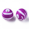 Opaque Striped Acrylic Beads MACR-S373-27C-02-1