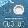 72Pcs 6 Styles Brass Open Back Bezel Linking Rings FIND-HS0001-49-2