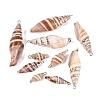 Electroplate Natural Spiral Shell Big Pendants SSHEL-Q100-27KCG-1