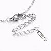 Non-Tarnish 304 Stainless Steel Cable Chains Pendant Necklaces NJEW-F267-15P-3