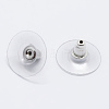 Anti-Tarnish Rhodium Plated 925 Sterling Silver Ear Nuts STER-K167-038P-3