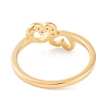 304 Stainless Steel with Rhinestone Heart Finger Ring for Women RJEW-C086-11-G-3