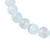 Round Natural Selenite Beaded Stretch Bracelets BJEW-L694-002A-01-3