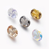 Electroplated Cubic Zirconia Pointed Back Cabochons ZIRC-I024-07-1