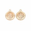 Brass Micro Pave Clear Cubic Zirconia Pendants KK-S356-681B-1