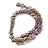 Electroplated Transparent Glass Beads Strands GL-CBA98F0-09F-3