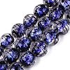 Handmade Foil Glass Lampwork Beads Strands FOIL-Q002-09A-1