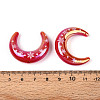 Christmas UV Plating Printed Opaque Acrylic Beads MACR-N018-07D-3