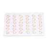 Brass & Natural Pearls Adjustable Open Cuff Rings for Women PEAR-N020-07J-4