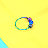 316L Surgical Stainless Steel & Round Synthetic Opal Hoop Cartilage Earrings WG5E20C-13-1