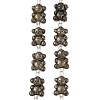 Electroplated Natural Pyrite Beads Strands G-Q187-02B-1