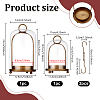 2Pcs Iron & Glass Wall-mounted Candle Holders AJEW-WH0481-732-2