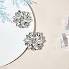Alloy Rhinestone Shoe Clip Findings FIND-FG0001-02P-6