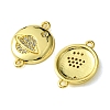 Eco-Friendly Brass Micro Pave Cubic Zirconia Connector Charm KK-A204-17G-2