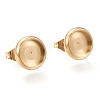 Ion Plating(IP) 304 Stainless Steel Stud Earring Settings STAS-I162-02C-G-1