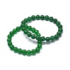 Natural Malaysia Jade Bead Stretch Bracelets X-BJEW-K212-B-013-1