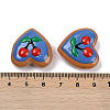 Handmade Heart Lampwork Beads Strands LAMP-P069-04A-04-3