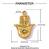 304 Stainless Steel Rhinestone Pendants STAS-OY016-42G-2