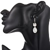 Natural Trochid Shell Dangle Earrings EJEW-JE07222-2