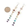 Natural Mixed Stone & Synthetic Turquoise Dangle Earrings EJEW-JE06051-01-3