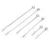 6Pcs 6 Style Sterling Silver Cable Chain Extender FIND-TA0002-40-2