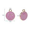 2 Sets 2 Styles Golden Plated Alloy Enamel Charms ENAM-YW0001-28B-7