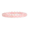 Natural Rose Quartz Round Beads Stretch Bracelets BJEW-PH0001-8mm-20-1