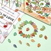 90Pcs 9 Colors Handmade Lampwork Beads LAMP-CJ0002-98-6