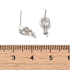 925 Sterling Silver Stud with Cubic Zirconia Earrings Findings STER-Z007-05P-3