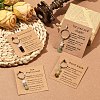 4 Styles Round Natural Mixed Stone Keychains KEYC-YW0001-33-4