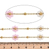 Glass & ABS Plastic Imitation Pearl Beaded Chains SA-CBAD321-02C-3